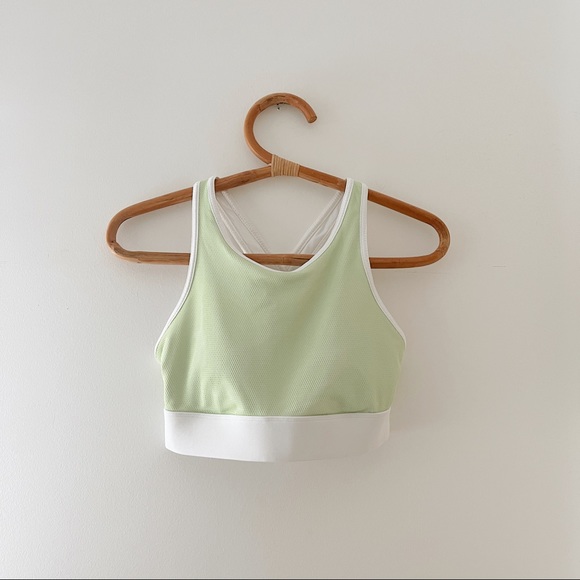 Fabletics Lime Green Mesh Sports Bra - Picture 2 of 6